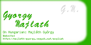gyorgy majlath business card